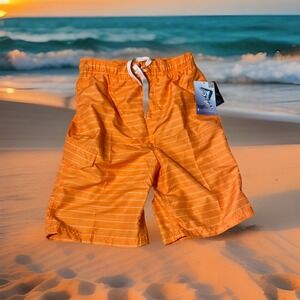 Kanu Surf‎ Boys Quick Dry UPF 50+ Beach Swim Trunk, Line Up Orange 14/16